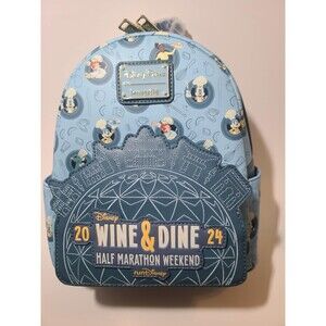 Run Disney Wine & Dine 2024 Marathon Mickey Remy Tiana Backpack Bag Loungefly